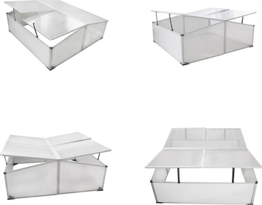VidaXL Koude bak met 4 deksels 108x110x41 cm Koud Frame Koude Frames Propagator Propagators
