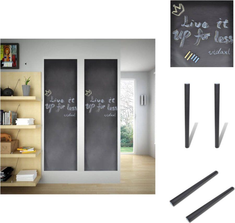 VidaXL Krijtbord Sticker 60x300cm Zelfklevend Bord