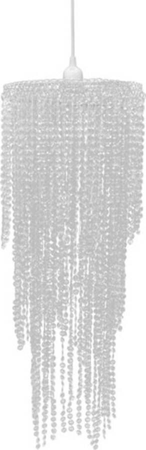 VidaXL Kroonluchter met kristallen 26 x 70 cm Transparant