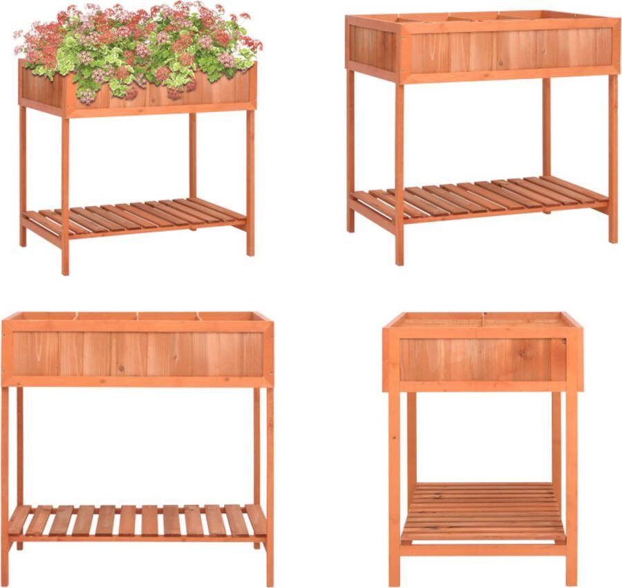 VidaXL Kruidenplantenbak 80x60x80 cm massief vurenhout Kruidenplantenbak Kruidenplantenbakken Kruidenbak Kruidenbakken