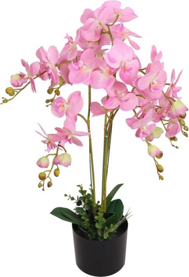 VidaXL -Kunst-orchidee-plant-met-pot-75-cm-roze