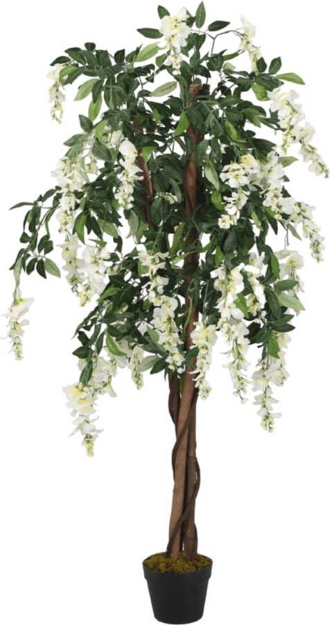 VidaXL -Kunstplant-wisteria-840-bladeren-150-cm-groen-en-wit