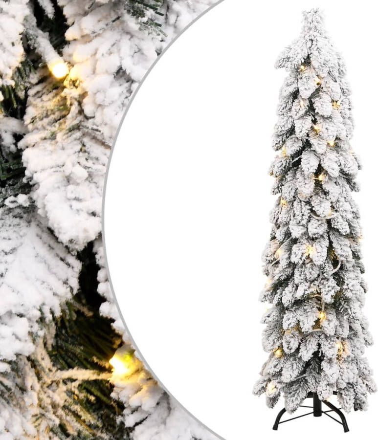 VidaXL Kunstkerstboom met verlichting en sneeuw 80 LED's 150 cm