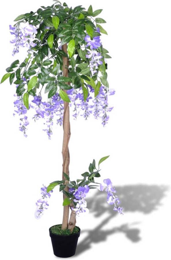 VidaXL -Kunstplant-blauwe-regen-met-pot-120-cm
