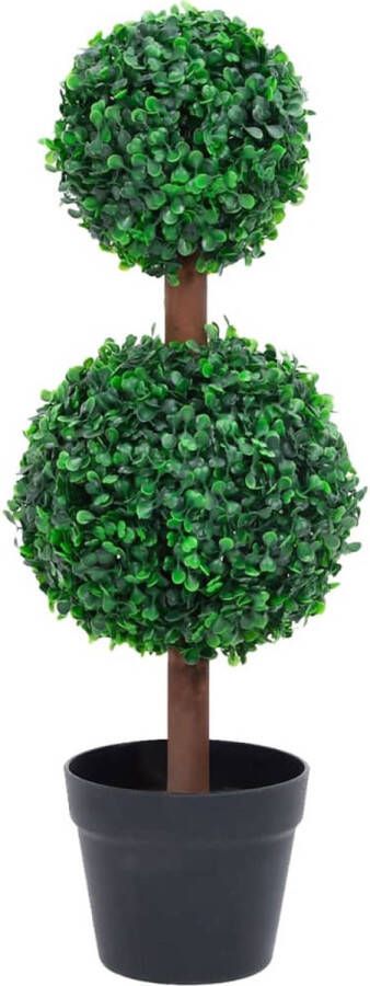 VidaXL Kunstplant met pot buxus bolvorming 60 cm groen