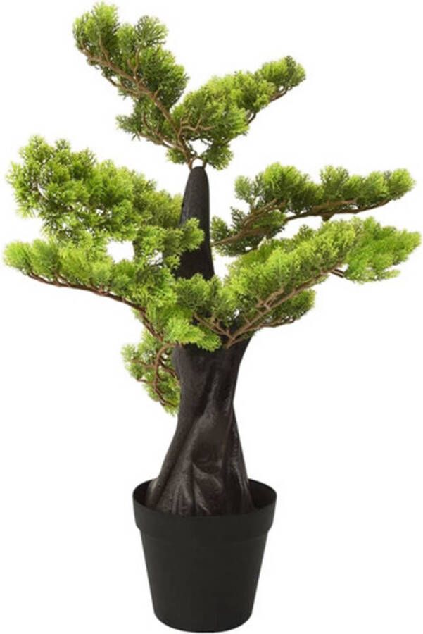 VidaXL -Kunstplant-met-pot-cipres-bonsai-60-cm-groen