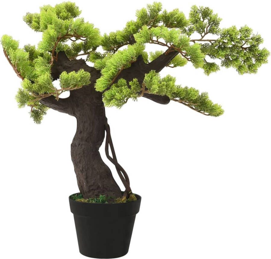 VidaXL -Kunstplant-met-pot-cipres-bonsai-70-cm-groen
