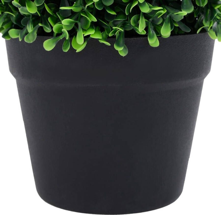 VidaXL Kunstplanten met pot 2 st buxus bolvorming 27 cm groen