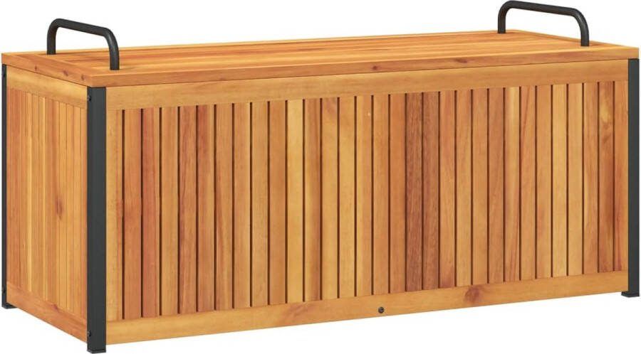 VidaXL Kussenbox 110x45x42 53 cm massief acaciahout en staal