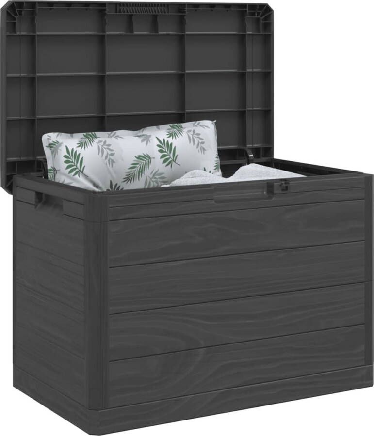 VidaXL Kussenbox 77 5x44 5x53 cm polypropeen antracietkleurig