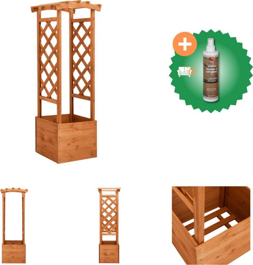 VidaXL Latwerkplantenbak met boog 49x39x130 cm vurenhout Bloempot Inclusief Houtreiniger en verfrisser