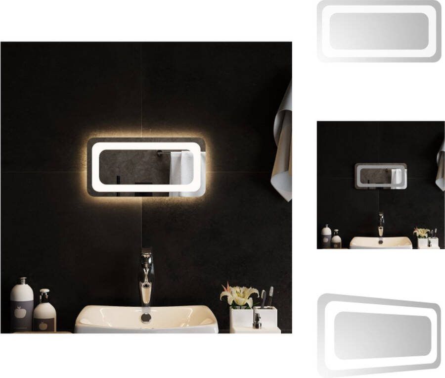 VidaXL LED-badkamerspiegel 40 x 20 cm Waterdicht USB-interface Spiegel