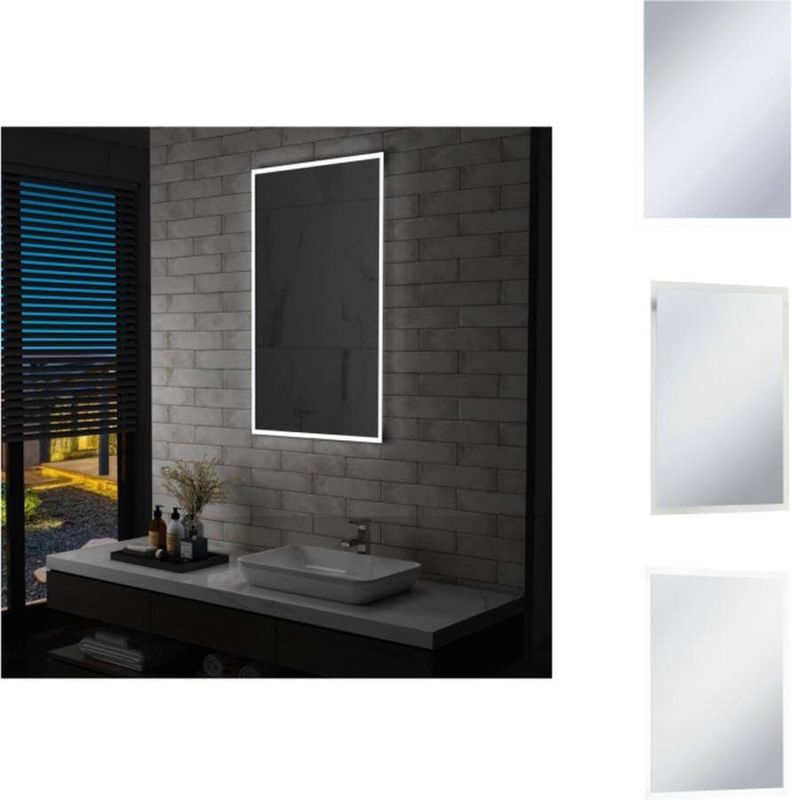 VidaXL LED-badkamerspiegel 60 x 100 cm IP44 Spiegel