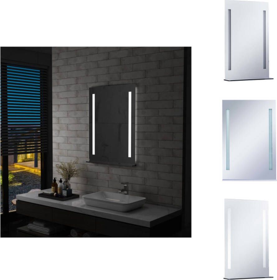VidaXL LED Spiegel 60 x 80 cm IP44 Aluminium Glas Spiegel