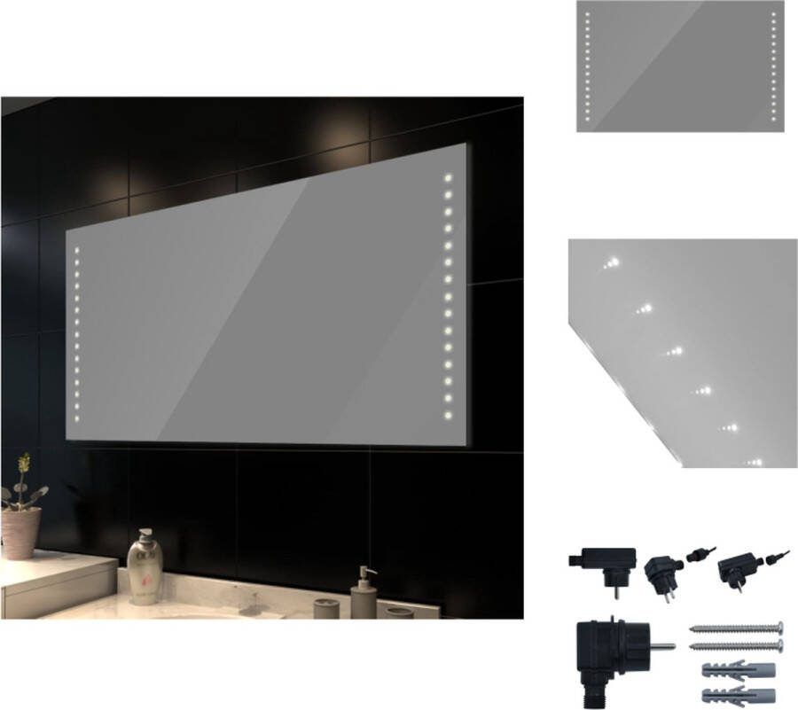 VidaXL LED Spiegel Badkamer 100 x 60 cm 30 LED Warm wit Spiegel
