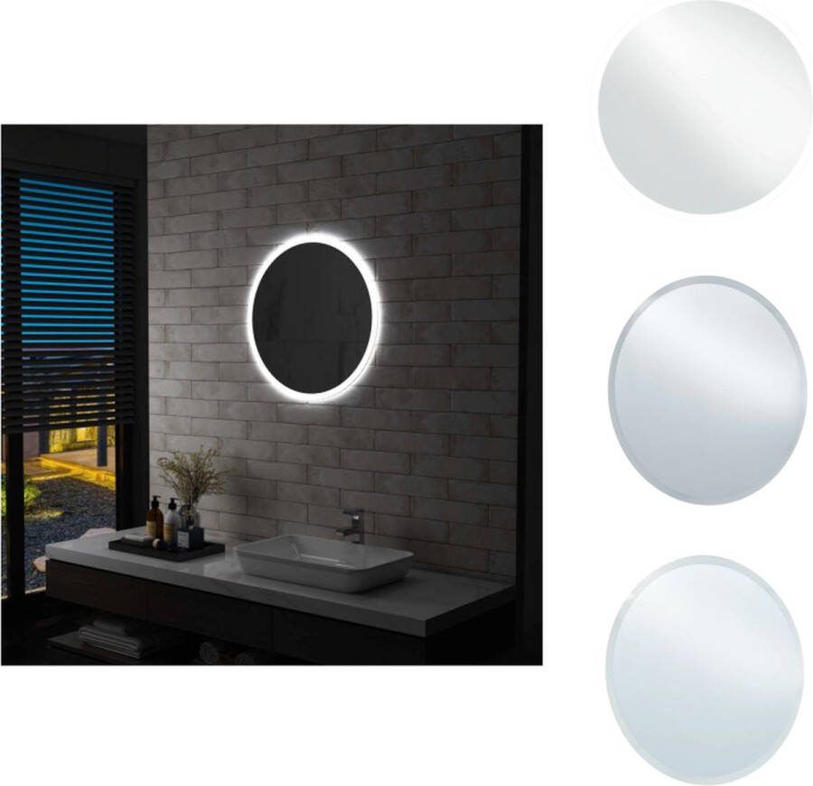 VidaXL LED-spiegel Badkamer 60 cm IP44 Zilver Glas aluminium frame Spiegel