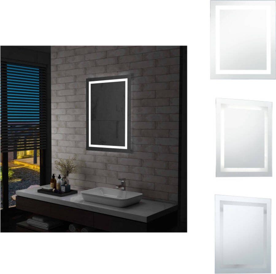 VidaXL LED-spiegel Badkamer 60 x 80 cm Verlichting IP44 Spiegel