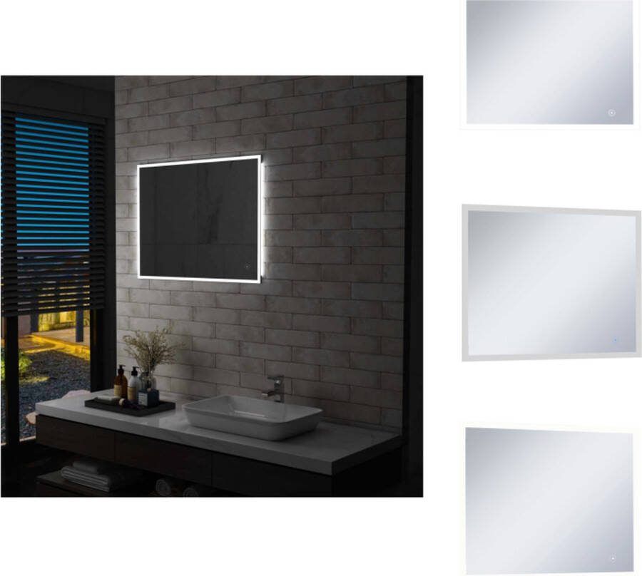 VidaXL LED-spiegel Badkamer 80 x 60 cm IP44 12W Spiegel