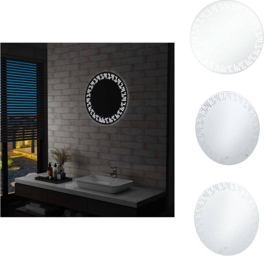 VidaXL LED-spiegel IP44 60 cm diameter zilver 6 W Spiegel