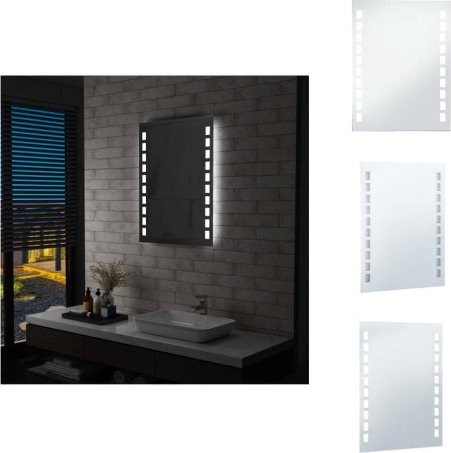 VidaXL LED-spiegel met verlichting 60 x 80 cm IP44-gecertificeerd Spiegel