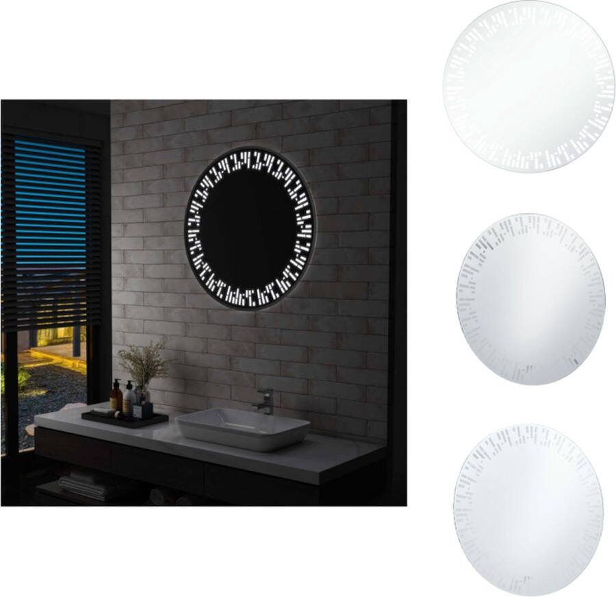 VidaXL LED-spiegel ronde badkamerspiegel 80 cm IP44 Spiegel