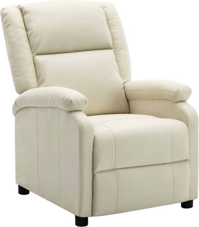 VidaXL Fauteuil verstelbaar kunstleer wit