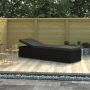 VidaXL Ligbed met kussen poly rattan zwart VDXL_46221 - Thumbnail 1