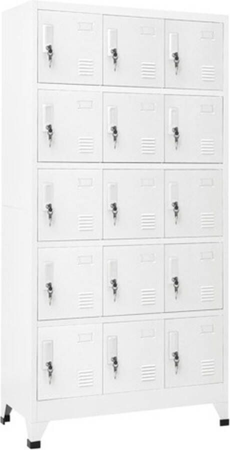 Vida XL Lockerkast 90x40x180 cm staal lichtgrijs SKU: V339821