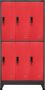 Vida XL vidaXL Lockerkast 90x45x180 cm staal antracietkleurig en rood-VXL-339801 - Thumbnail 2