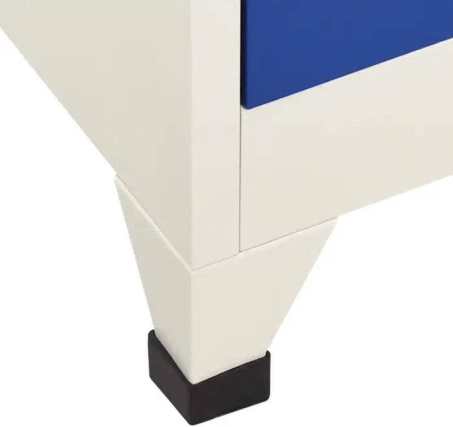 Vida XL Lockerkast 90x45x180 cm staal grijs en blauw SKU: V339810