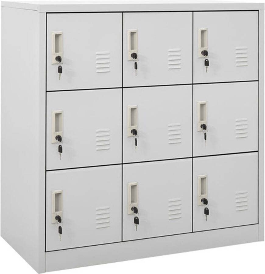 Vida XL vidaXL Lockerkasten 2 st 90x45x92 5 cm staal lichtgrijs-VXL-3095231