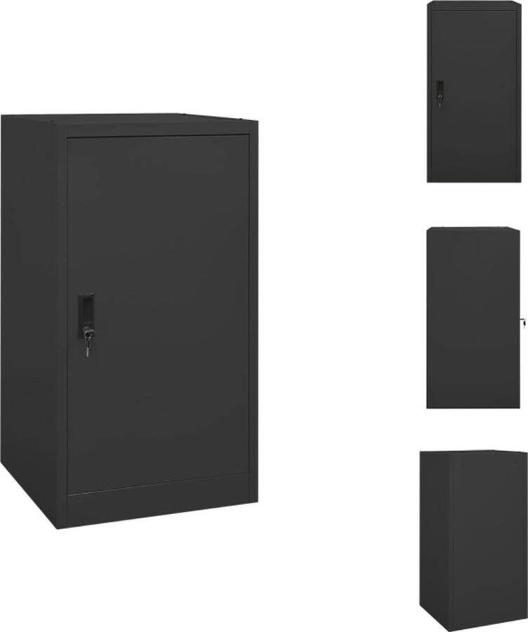 VidaXL Lockerkast Horse Club 53 x 53 x 105 cm Staal Antraciet Stokpaard