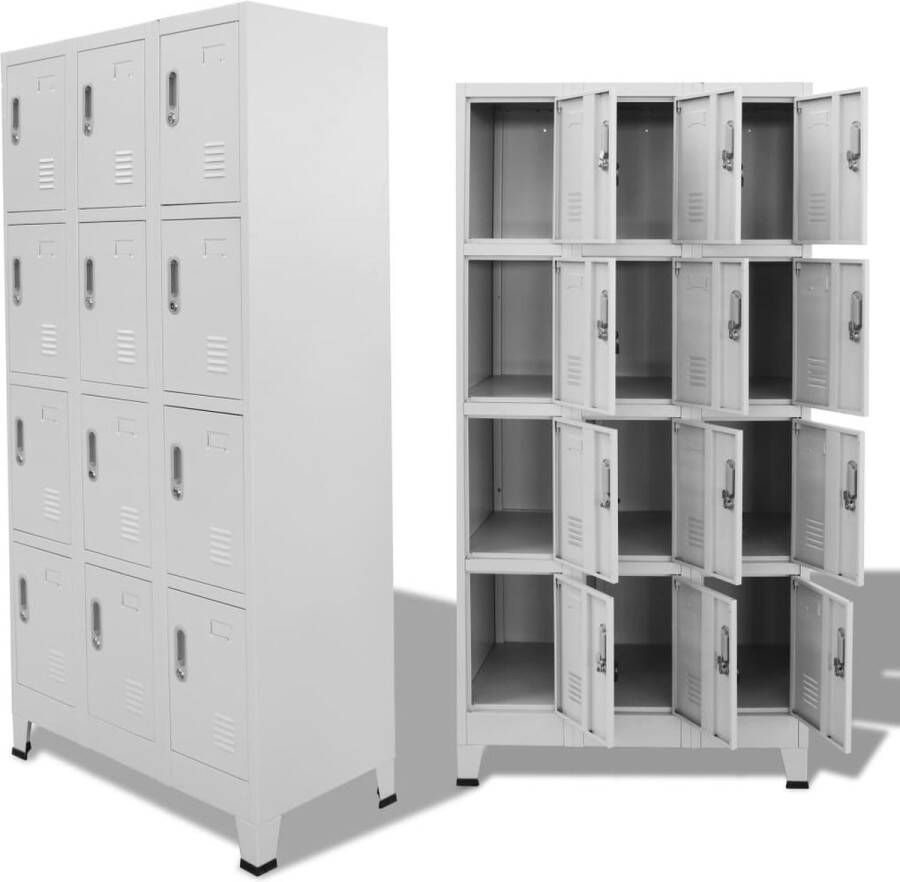 Vida XL vidaXL Lockerkast met 12 compartimenten 90x45x180 cm -VXL-244476