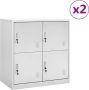 Vida XL vidaXL Lockerkasten 2 st 90x45x92 5 cm staal lichtgrijs-VXL-3095223 - Thumbnail 1