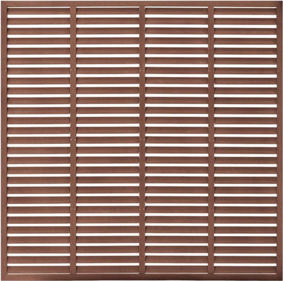 VidaXL -Louvre-schutting-180x180-cm-HKC-bruin