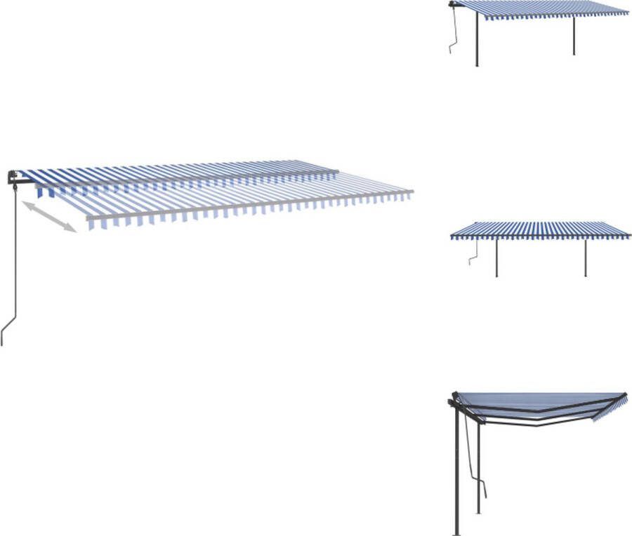 VidaXL Luifel Antraciet 600x350 cm Handmatig uitschuifbaar Vensterzonwering