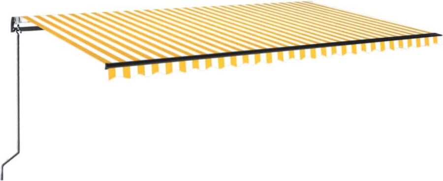 VidaXL -Luifel-automatisch-met-LED-en-windsensor-500x350-cm-geel-wit