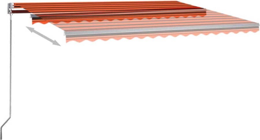 VidaXL -Luifel-automatisch-met-LED-windsensor-450x300-cm-oranje-bruin