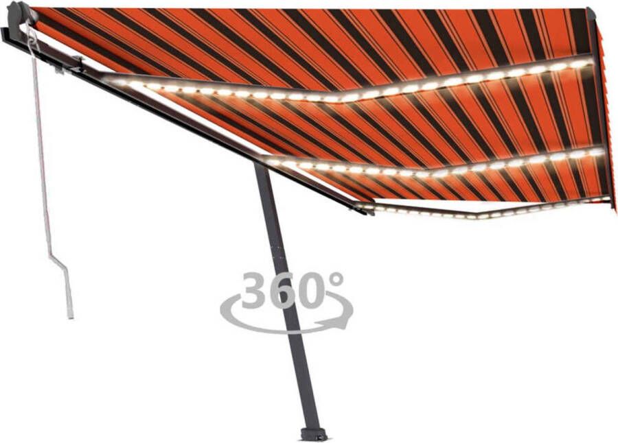 VidaXL -Luifel-automatisch-met-LED-windsensor-600x300-cm-oranje-bruin