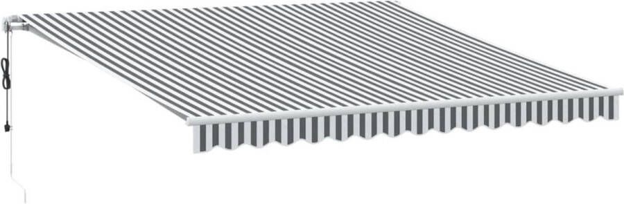 VidaXL Luifel automatisch uittrekbaar 400x300 cm antraciet en wit