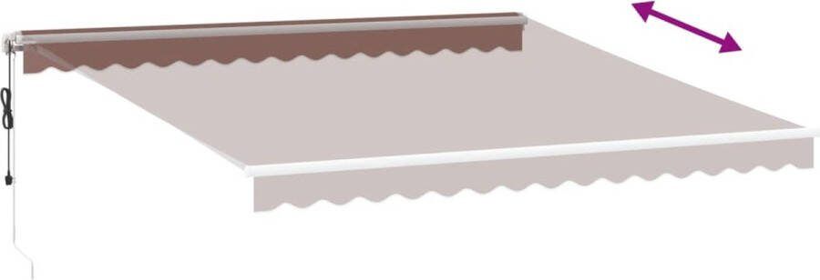 VidaXL Luifel automatisch uittrekbaar 400x300 cm bruin