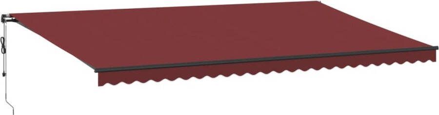 VidaXL Luifel automatisch uittrekbaar 600x300 cm bordeauxrood