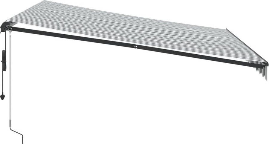 VidaXL Luifel automatisch uittrekbaar LED 400x300 cm antraciet en wit