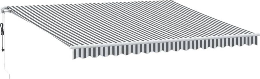VidaXL Luifel automatisch uittrekbaar LED 450x300 cm antraciet en wit