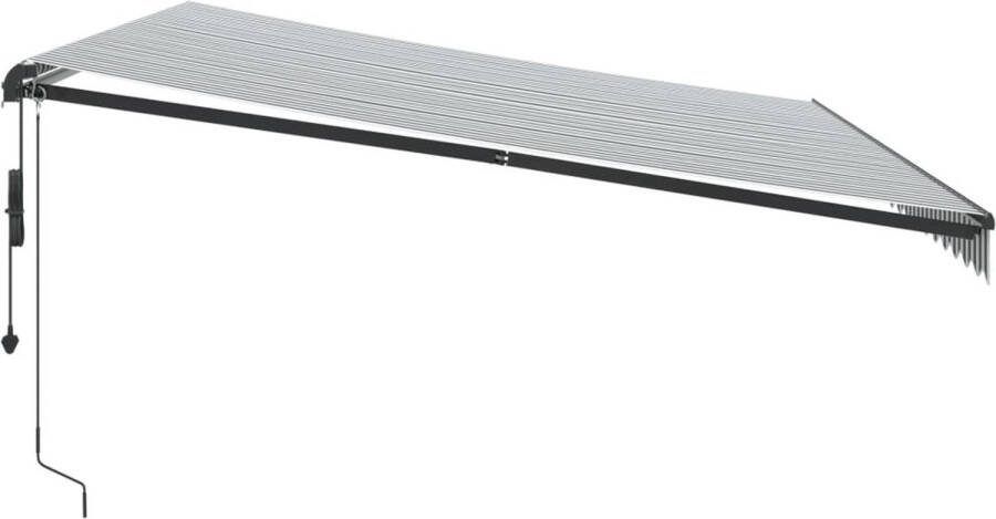 VidaXL Luifel automatisch uittrekbaar LED 500x300 cm antraciet en wit