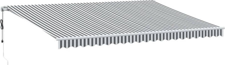 VidaXL Luifel automatisch uittrekbaar LED 500x350 cm antraciet en wit