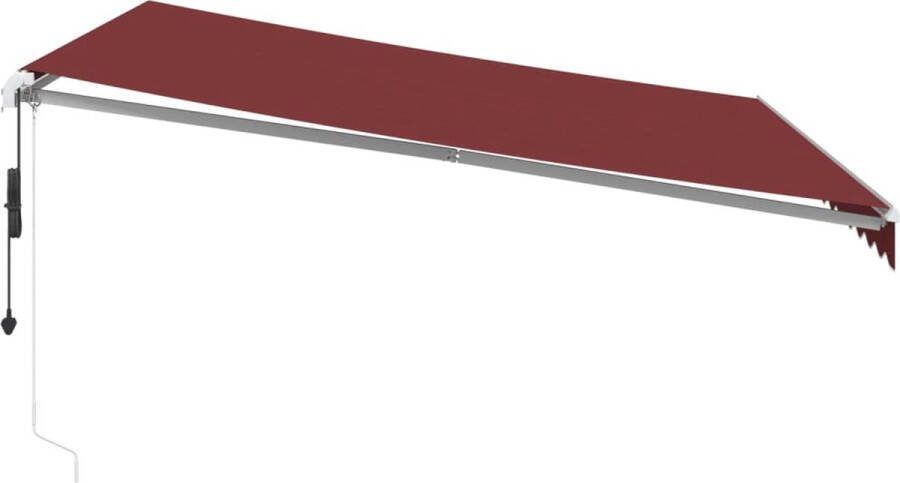 VidaXL Luifel automatisch uittrekbaar met LED 400x300 cm bordeauxrood
