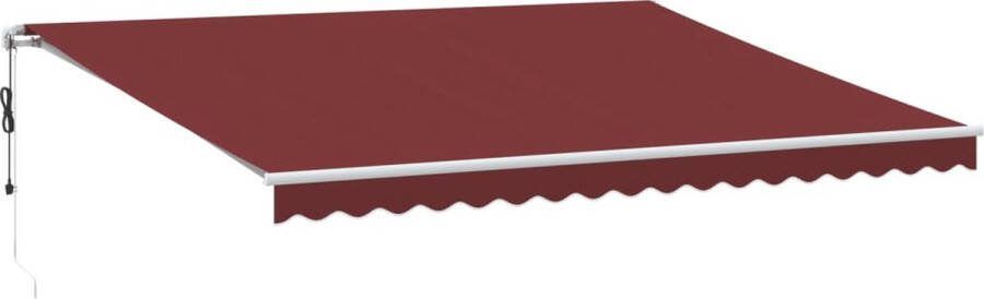 VidaXL Luifel automatisch uittrekbaar met LED 450x350 cm bordeauxrood