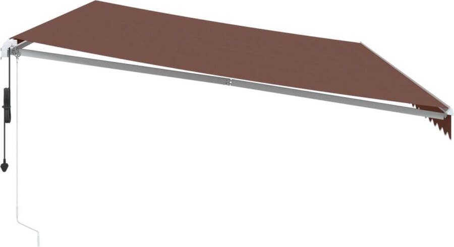 VidaXL Luifel automatisch uittrekbaar met LED 600x300 cm bruin