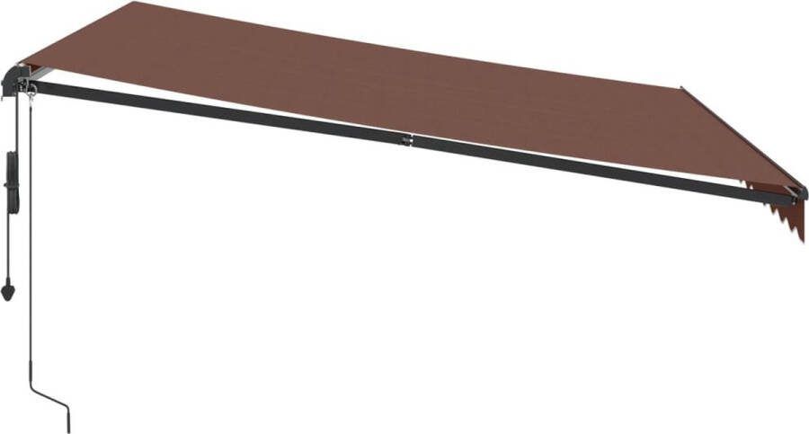 VidaXL Luifel automatisch uittrekbaar met LED's 400x300 cm bruin